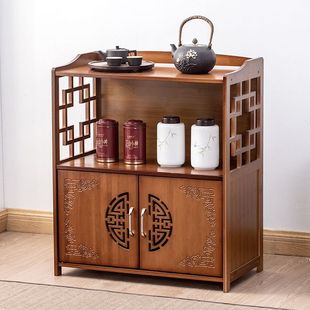 茶叶柜简约落地客厅沙发边柜储物柜创意家用角边几茶水茶具置物架