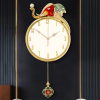 轻奢高档挂钟客厅家用钟表欧式高端豪华大象造型时钟挂墙大号挂钟
