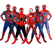 儿童角色扮演连身衣男童万圣节cosplay紧身衣钢铁蜘蛛表演服
