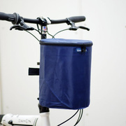 电动车蓝篮带盖自行车筐，前折叠防水帆，布带买菜小轮车挂钩篮子单车