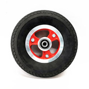 8寸电动滑板车前轮实心胎 200x50橡胶后轮蜂窝免充气内外实心轮胎