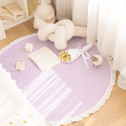 韩式纯棉客厅家用地垫卧室床边装饰防滑脚垫儿童榻榻米爬行垫地毯