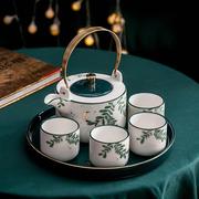丽桑卓陶瓷轻奢茶具套装，家用客厅花茶茶壶，茶杯水具杯具水杯北欧带