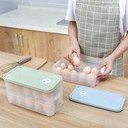 鸡蛋收纳盒便携冰箱用侧门厨房分格多层透明带盖蛋托盒鸡蛋保鲜盒