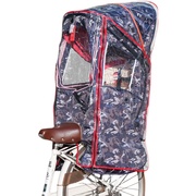 电动车自行车儿k童宝宝座椅雨棚罩加长防雨罩透明带拉链保护罩