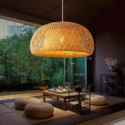 竹编餐厅吊灯简约日式创意，田园艺术书房卧室，过道新中式阳台玄关灯