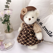 正版teddymanor泰迪熊五关节，毛绒玩具戴帽穿裙子，小熊公仔生日礼物