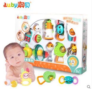 澳贝10只组合装牙胶，摇铃奥贝礼盒新生，婴儿宝宝玩具0-1岁玩具