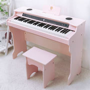 俏娃宝贝儿童电钢琴61键钢琴宝宝小钢琴3-6-8-12岁木质琴玩具电子
