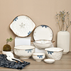 日式陶瓷碗家用餐具饭碗双耳异形烤碗大容量盘子勺子碗碟组合套装