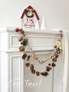 诺琪圣诞装饰挂件壁饰门挂桌面松果松针，铃铛挂串圣诞节装饰品