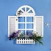 地中海蓝色大假窗墙面装饰挂件，花架插花器置物架，餐厅儿童房装饰品