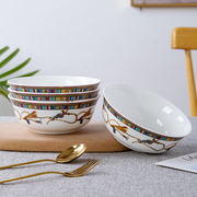 陶瓷餐具家用面碗专用碗景德镇骨瓷碗套装高级感可微波炉大号汤碗