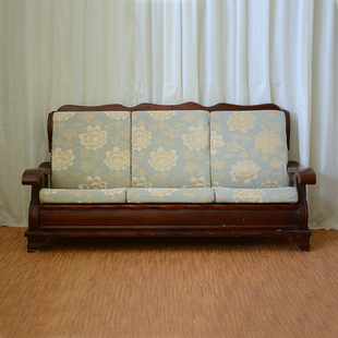 老式实木沙发坐垫带靠背客厅四季通用三人单人，位联邦春秋凉椅坐垫