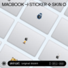 SkinAT 适用于MacBook Air贴膜 苹果笔记本外壳彩色局部贴膜贴纸