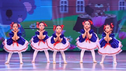 公主裙儿童蓬蓬裙演出服舞蹈，宝蓝色元旦纱裙女童，幼儿园表演服