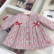 韩国童装冬款女宝儿童，碎花保暖夹棉外穿连衣裙可爱娃娃裙a5
