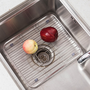 欧润哲 家用304不锈钢托盘架 水槽碗碟果蔬沥水架 厨房餐具置物架