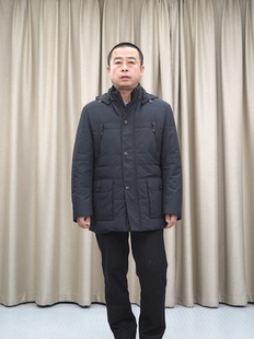 方仕尼克服男可脱卸帽獭兔皮毛一体内胆，可拆卸秋冬羽绒服外套