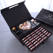 德芙巧克力礼盒装送女朋友心形，糖零食生日520情人，节礼物双层礼盒