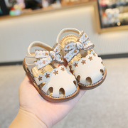 女宝宝凉鞋1一2-3岁小童，公主透气女童夏季婴儿，鞋子防滑软底学步鞋