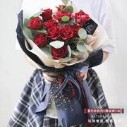 红玫瑰花束33朵送爱人朋友生日北京同城花店配送鲜花速递