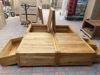 高档榆木床实木床储物床箱体床简约中式老榆木床双人床高箱床榻榻