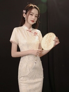 旗袍2024夏季短袖中国风复古改良年轻款少女日常可穿连衣裙潮