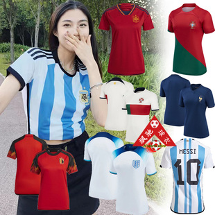 24-25英格兰皇马巴黎球衣，女装巴西阿根廷葡萄牙女款式足球服女版
