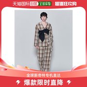 日本直邮6(roku)女士，复古格纹长裤秋冬季节，潮流设计搭配同系列