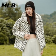 mlb&ny羽绒服女短款冬季2023韩版收腰连帽面包服男士冬装外套