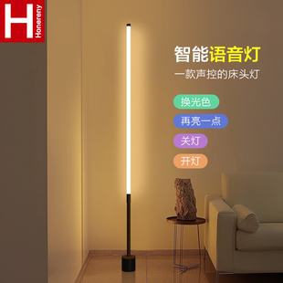 人工智能语音控制声控灯，卧室家用小夜灯，2024感应灯床头灯台灯