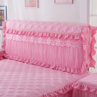 公主蕾丝全包布艺床头罩软包床头套欧式防尘罩1.8m1.5米床保护套