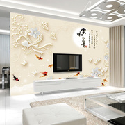 电视背景墙壁纸简约立体大气，壁画2022年墙纸，8d客厅墙装饰墙布