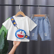男童短袖夏季宝宝套装1-2-3-4岁儿童夏装纯棉T恤休闲两件套潮