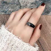 宫廷风复古欧美食指戒指女时尚绿色人造石头镶钻简约个性银色指环