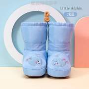 新生棉鞋婴儿加绒高帮冬季棉鞋婴儿棉脚套宝宝长筒防掉加厚软底