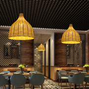竹艺竹编吊灯创意古典个性火锅店，餐厅日式民宿，中式藤艺吊灯茶楼。