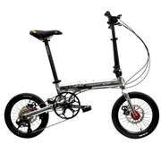 kosda16寸铝合金折叠自行车，男女变速碟刹超轻成人，便携代步脚踏车