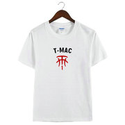 TMAC麦迪火箭队1号码标志纪念衫周边衣服纯棉短袖半袖白色T恤衫