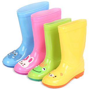 高筒天夕雨可加棉男女童雨靴冬季雨靴四季水鞋大码童靴儿童新雨鞋