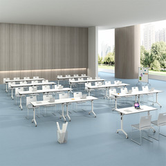 折叠会议桌椅组合可移动办公桌简约现代会议室拼接条桌双人培训桌