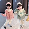 女童秋冬装儿童洋气马甲套装女宝宝加绒卫衣三件套韩版童装潮