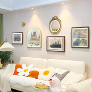 法式客厅装饰画沙发背景墙挂画欧式复古大气壁画高级感肌理风景画