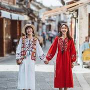 西藏旅游穿搭出游适合拍照的衣服裙子大理丽江云南民族风夏季度假