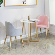 北欧大理石圆形餐桌椅组合 家用阳台迷你泡茶桌餐厅咖啡厅洽谈桌