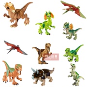 侏罗纪恐龙玩具男孩世界霸王龙，模型小恐龙，翼龙适用于乐高积木礼物