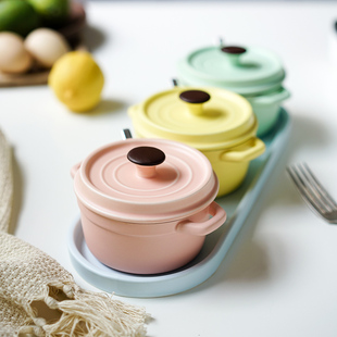 马卡龙(马卡龙)色陶瓷，调料罐套装日式家用调味盒北欧创意厨房佐料罐三件套