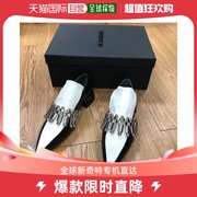 香港直邮JIL SANDER 女士拼色尖头低跟鞋 JS37210-14153-001