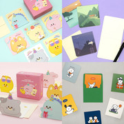 韩国pinkfoot可爱小清新ins明信片套装彩色贺卡信封祝福生日卡片